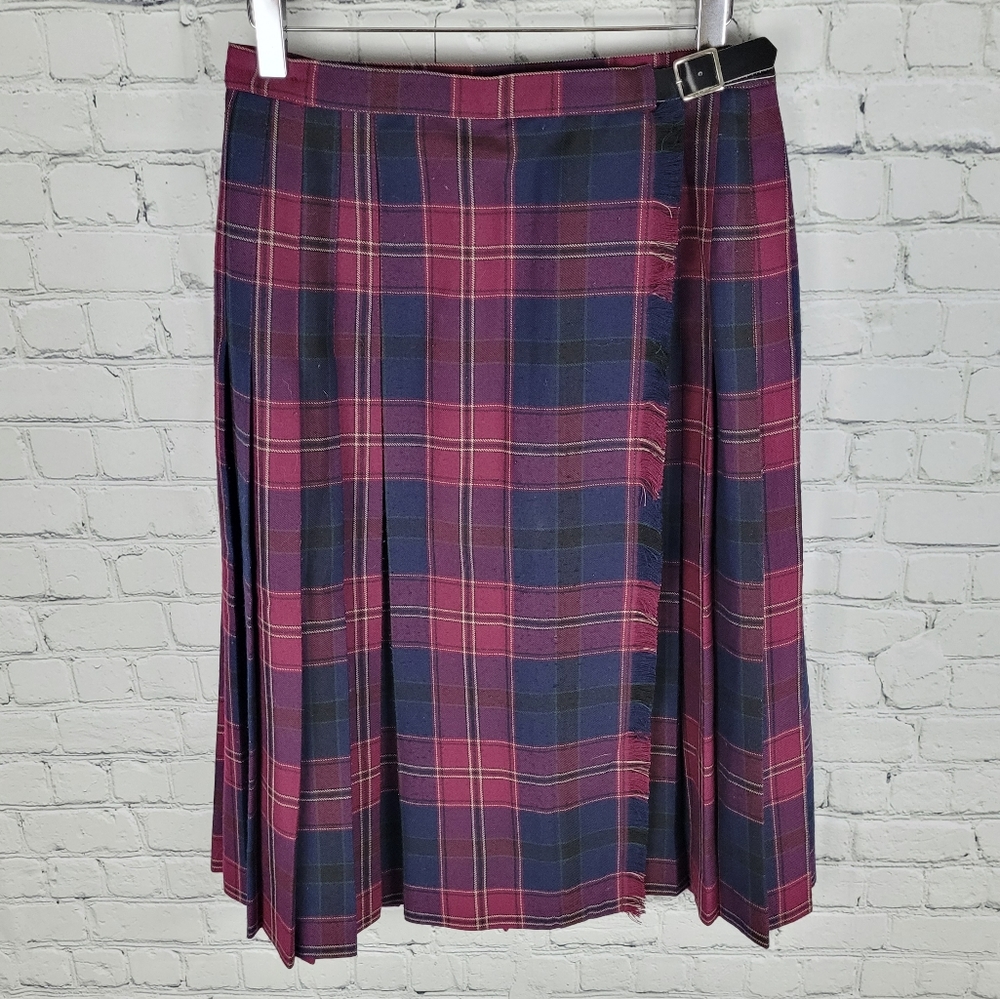 ST. MICHAEL | pleated schoolgirl plaid tartan skirt